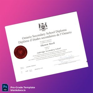 Blank Canada Oakridge Secondary School Ontario Secondary School Diploma Document Preview - BlankDocs