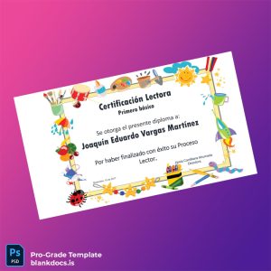 Blank Chile Certificado de Certificación Lectora Primero Básico Template Document Preview - BlankDocs