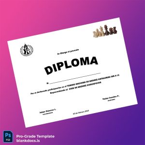 Blank Chile Club de Ajedrez Concepción Diploma Template Document Preview - BlankDocs