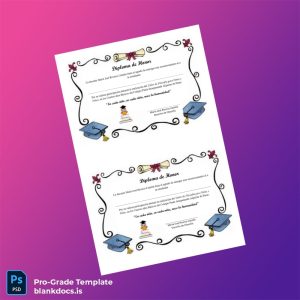 Blank Chile Colegio Paula Jaraquemada Alquízar Honor Diploma Template Document Preview - BlankDocs