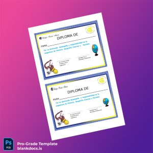 Blank Chile Colegio Santa María Academic Performance Diploma Document Preview - BlankDocs