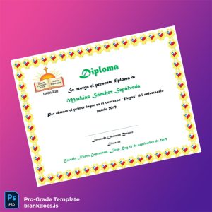 Blank Chile Escuela Nueva Esperanza Diploma Template Document Preview - BlankDocs