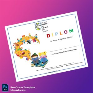 Blank Chile Escuela Patricio Lynch Reading and Writing Diploma Template Document Preview - BlankDocs