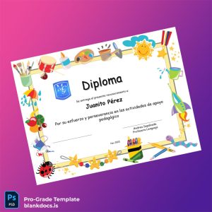 Blank Chile Santo Domingo School Educational Recognition Diploma Document Preview - BlankDocs