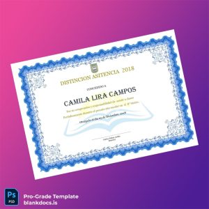 Blank Chile School Recognition Attendance Certificate Document Preview - BlankDocs