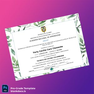 Blank Colombia Academia Nacional de Aprendizaje Técnico en Cocina Colombiana Template Document Preview - BlankDocs