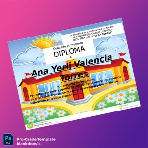 Blank Colombia Centro Educativo Curacas Preschool Education Diploma Document Preview - BlankDocs