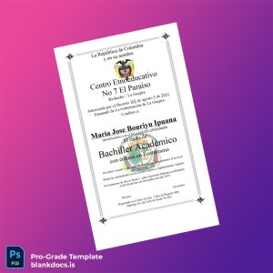 Blank Colombia Centro Etnoeducativo No 7 El Paraiso High School Diploma in Ecotourism Document Preview - BlankDocs