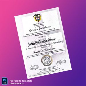 Blank Colombia Diploma Translation Template Document Preview - BlankDocs
