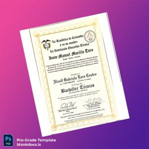 Blank Colombia Inem Manuel Murillo Toro Técnico Certificate Document Preview - BlankDocs