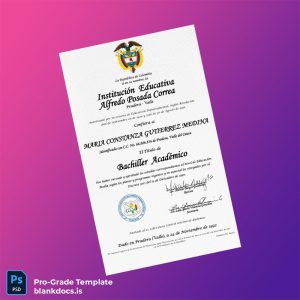 Blank Colombia Institución Educativa Alfredo Posada Correa Academic Bachelor Degree Template Document Preview - BlankDocs