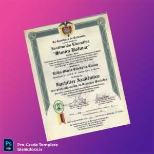 Blank Colombia Institución Educativa _Simón Bolívar_ Academic Bachelor Degree in Social Sciences Template Document Preview - BlankDocs