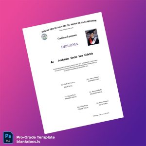 Blank Ecuador Palliatanga Graduation Diploma Template Document Preview - BlankDocs