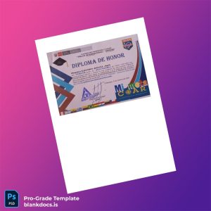 Blank Ecuador Trilce Internacional Univisa Honor Diploma Document Preview - BlankDocs