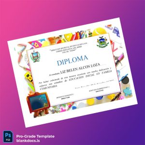 Blank Ecuador Unidad Educativa Los Andes Diploma in Initial Education Document Preview - BlankDocs