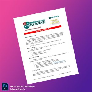 Blank Ecuador Universidad Cristiana Rey de Reyes Diploma in Biblical Hermeneutics Template Document Preview - BlankDocs