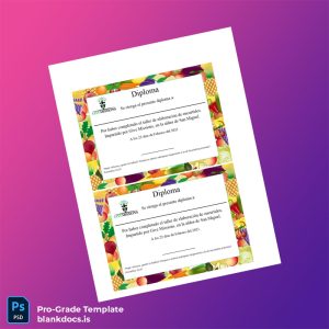 Blank El Salvador Give Missions Diploma Certificate in Pickling Workshop Document Preview - BlankDocs