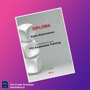 Blank Finland Nets PCI Awareness Training Diploma Document Preview - BlankDocs
