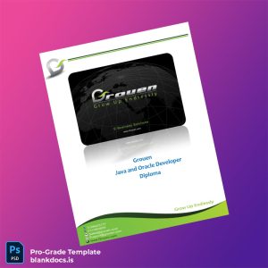 Blank Grouen Java and Oracle Developer Diploma Document Preview - BlankDocs