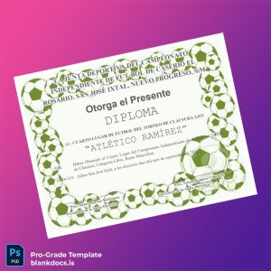 Blank Guatemala Atlético Ramírez Diploma Template Document Preview - BlankDocs