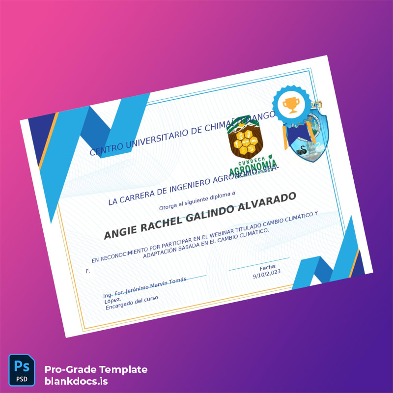 Blank Guatemala CUNDECH Agronomy Diploma Document Preview - BlankDocs