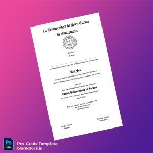 Blank Guatemala Centro Universitario de Jutiapa Rey Feo Degree Certificate Document Preview - BlankDocs