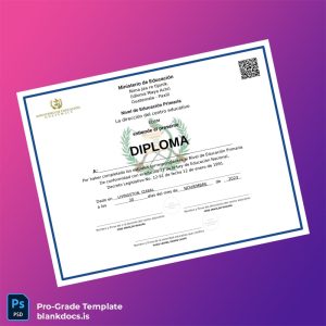Blank Guatemala EORM Primary Education Diploma Template Document Preview - BlankDocs
