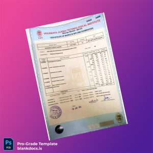 Blank India AIT Institute Diploma in Electrical Engineering Template Document Preview - BlankDocs