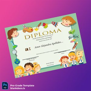 Blank Mexico Preschool Diploma Template Document Preview - BlankDocs