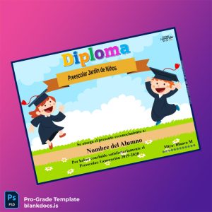 Blank Mexico Preschool Garden Diploma Template Document Preview - BlankDocs