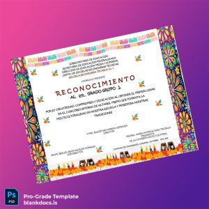 Blank Mexico Technical Secondary School No. 5 Recognition Certificate Document Preview - BlankDocs