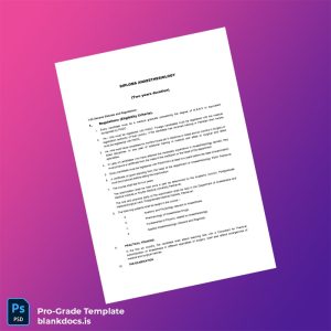 Blank Pakistan Postgraduate Medical Institute Peshawar Diploma in Anaesthesiology Template Document Preview - BlankDocs