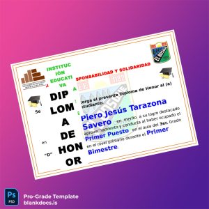 Blank Peru Bosque School Honor Diploma Template Document Preview - BlankDocs