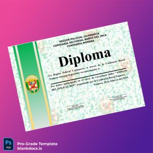 Blank Peru Comisaria Rural Namora Diploma of Recognition 2019 Template Document Preview - BlankDocs