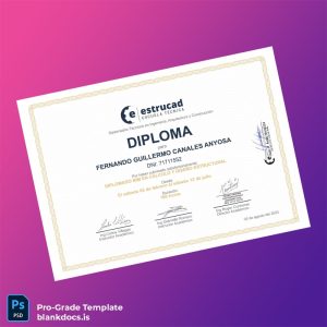 Blank Peru Estrucad Technical School Diploma in BIM Calculation and Structural Design Template Document Preview - BlankDocs