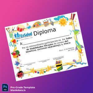 Blank Peru Hospital Antonio Skrabonja A. Pisco Diploma in Social Skills Workshop Document Preview - BlankDocs