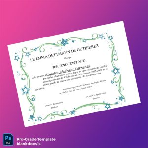 Blank Peru I.E. Emma Dettmann de Gutierrez Recognition Certificate Document Preview - BlankDocs