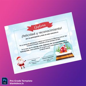 Blank Peru I.E. San Cristobal de Chupán Recognition Diploma Template Document Preview - BlankDocs