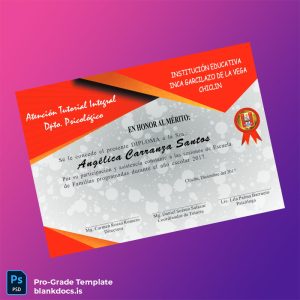 Blank Peru Inca Garcilazo de la Vega Diploma Certificate Document Preview - BlankDocs