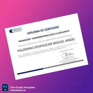 Blank Peru Instituto de Educación Superior Tecnológico Privado de Formación Bancaria Diploma of Graduate Document Preview - BlankDocs