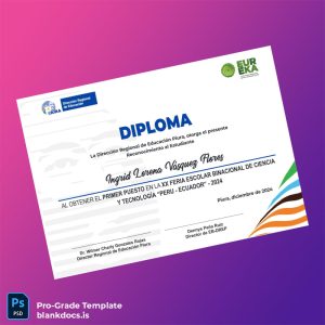 Blank Peru Regional Direction of Education Piura Diploma EUREKA 2024 Award Document Preview - BlankDocs