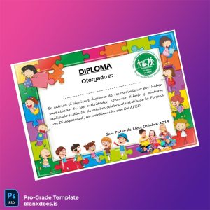 Blank Peru San Pedro de Lloc Diploma Template Document Preview - BlankDocs