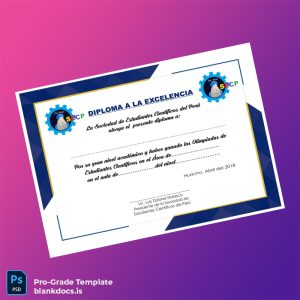 Blank Peru Sociedad de Estudiantes Científicos Diploma of Excellence Template Document Preview - BlankDocs