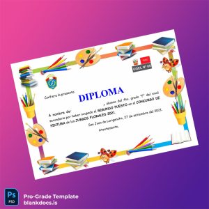 Blank Peru UGEL N° 05 Honor Diploma Template Document Preview - BlankDocs