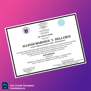 Blank Philippines ABC Central School Elementary Curriculum Certificate Document Preview - BlankDocs