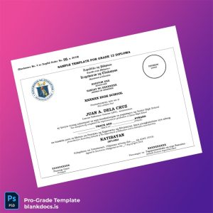 Blank Philippines Caraga National High School High School Diploma Document Preview - BlankDocs