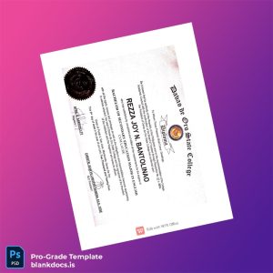 Blank Philippines Dao de Oro State College Bachelor of Secondary Education Major in English Diploma Document Preview - BlankDocs
