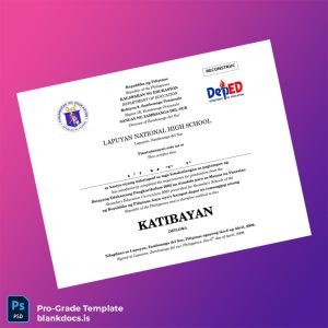 Blank Philippines Lapuyan National High School High School Diploma Document Preview - BlankDocs