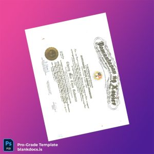 Blank Philippines University of the Cordilleras Diploma Template Document Preview - BlankDocs