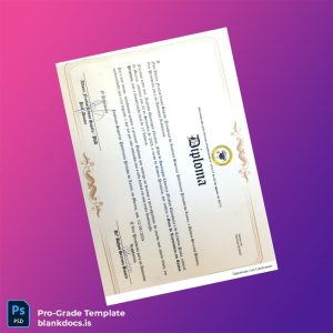 Blank Portugal Instituto Superior Politécnico Privado do Luena Diploma Template Document Preview - BlankDocs